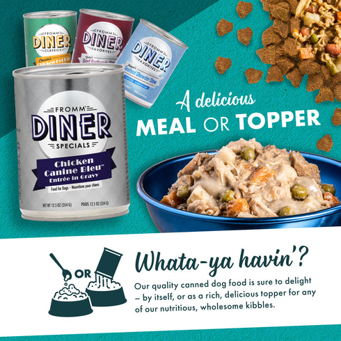 Fromm Diner Specials Wet Dog Food - Chicken Canine Bleu - 12.5oz Can
